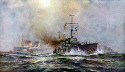 Policing the seas - a new light cruiser by Charles John de after Lacy